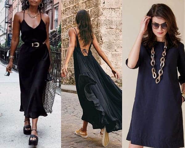 robe fluide noire